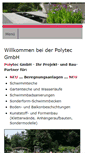 Mobile Screenshot of polytec.biz